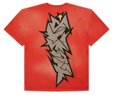 Hellstar Cracked Distress Tee Red
